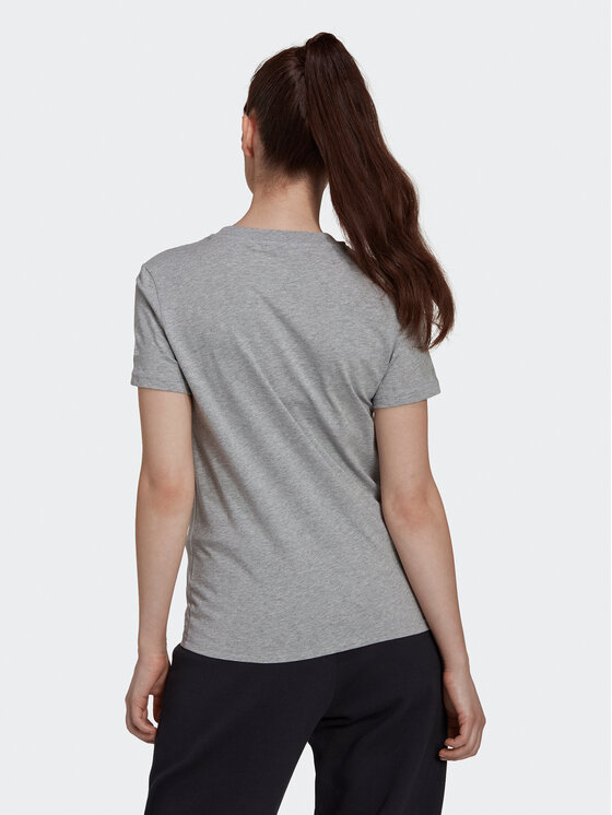 adidas adidas Футболка Essentials Logo HL2053 Сірий Slim Fit