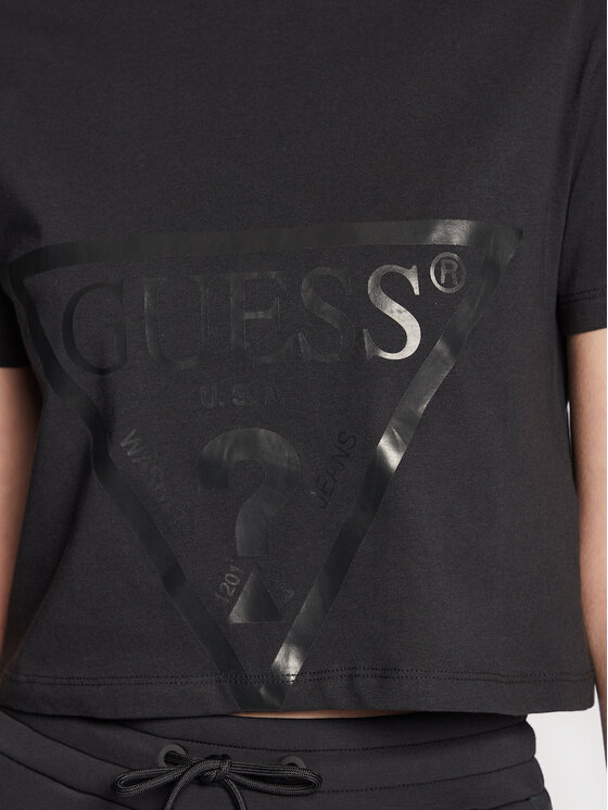 Guess Guess Футболка Adele V2YI06 K8HM0 Чорний Regular Fit