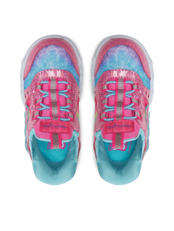 Skechers Sneakersy Skechers Infinite Heart Lights 303755N/PKMT Stříbrná