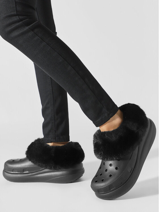 Crocs Παντόφλες Crocs Crocs Furever Crush Clog 208446 Μαύρο