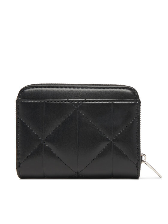 Calvin Klein Портфейл Calvin Klein Quilted Flap Zip Around LV04F1124G Черен