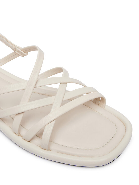 Tommy Hilfiger Sandales Tommy Hilfiger Flat Strappy FW0FW09220 Krēmkrāsas