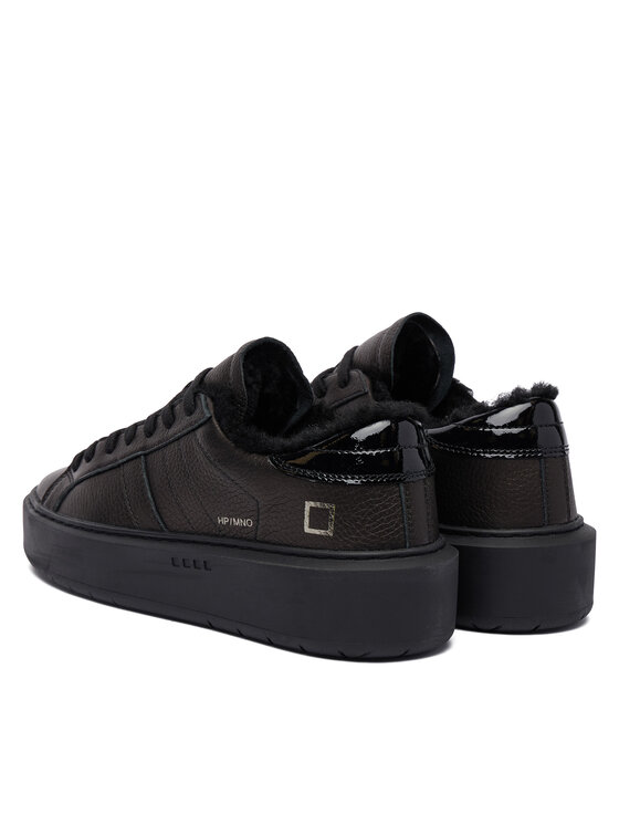 D.A.T.E. Снікерcи D.A.T.E. Hill Low Fur Platform W431-HPF-MN Чорний