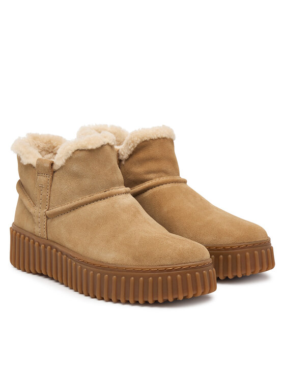 Clarks Botki Clarks Torhill Warm 26327994 Beżowy