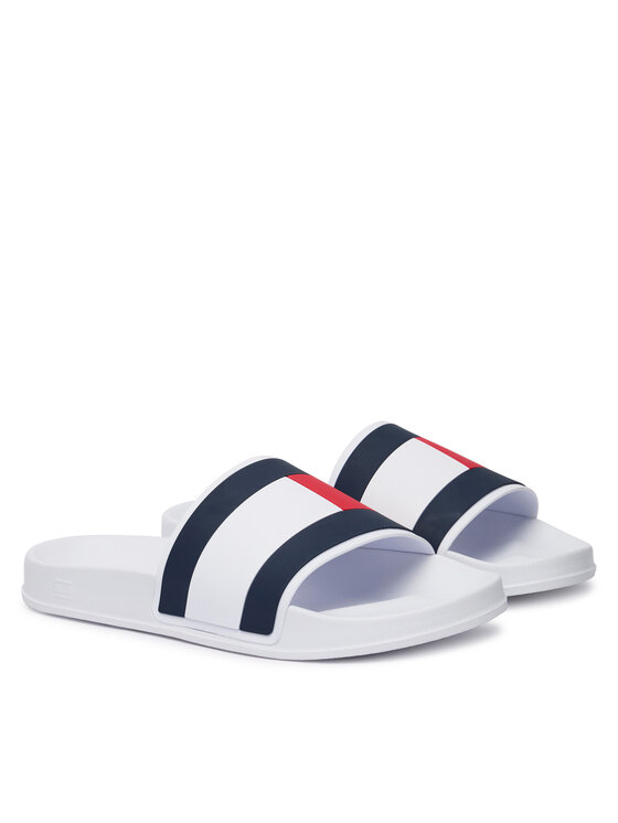 Tommy Hilfiger Chanclas Tommy Hilfiger Core Hilfiger Flag Pool Slide FM0FM05798 Blanco