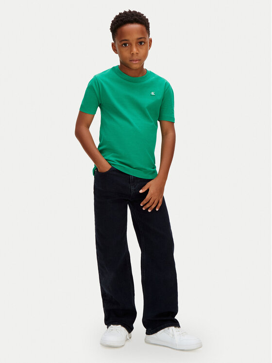 Calvin Klein Jeans Calvin Klein Jeans Camiseta Mono Mini Badge LV1CKSJA30 Verde Regular Fit