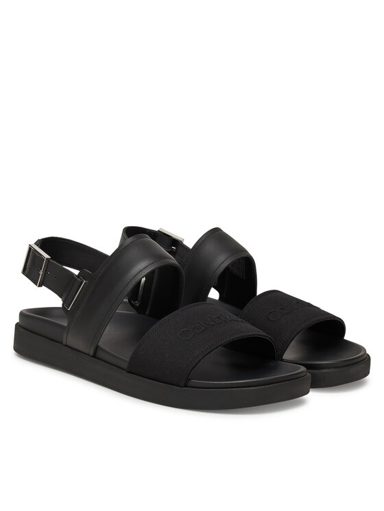 Calvin Klein Szandál Calvin Klein Back Strap W/ Buckle Logo HM0HM01742 Fekete