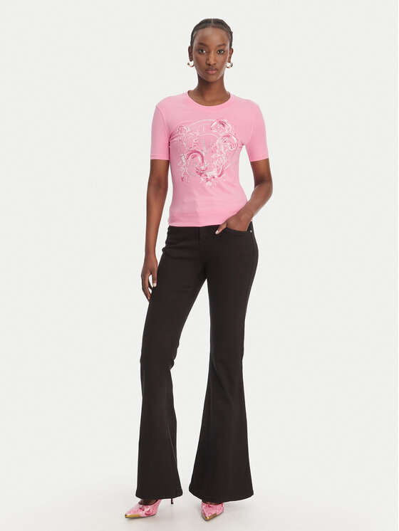 Versace Jeans Couture Versace Jeans Couture Camiseta 80HAHE01 CJ02E Rosa Slim Fit