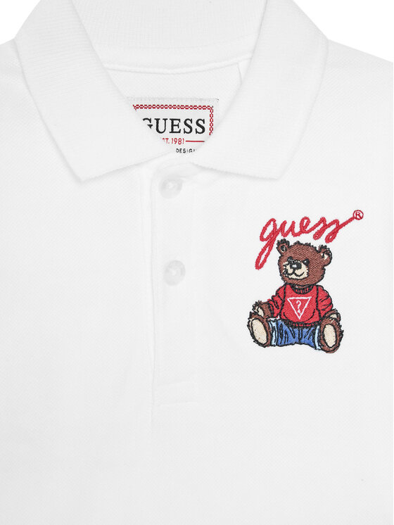 Guess Guess Поло N5YP00 KADZ4 Білий Regular Fit