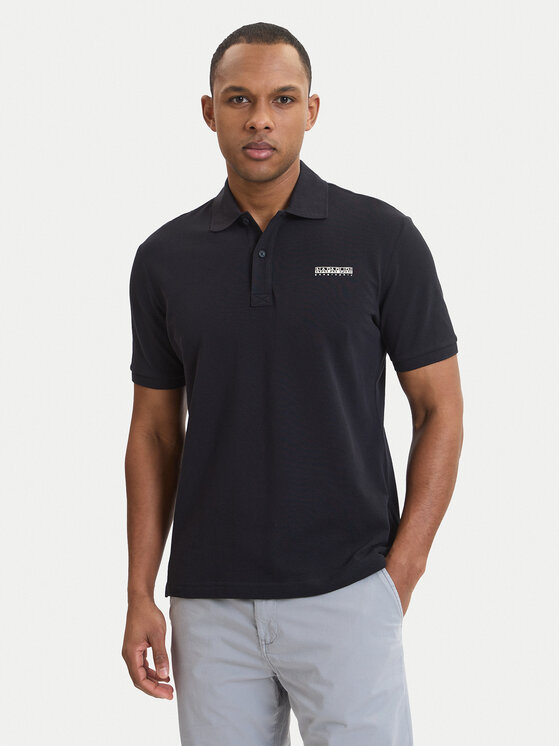 Napapijri Napapijri Polo E-Small Box NP0A88TQ Negro Relaxed Fit