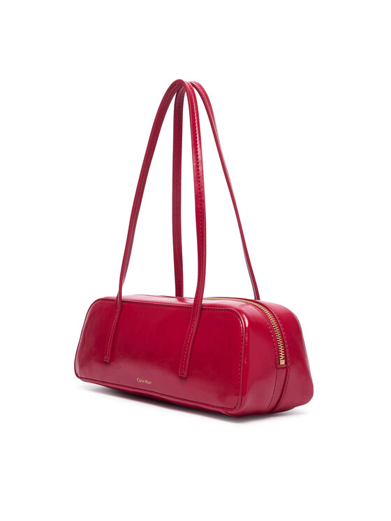 Calvin Klein Rankinė Calvin Klein Foil Logo Glossy Bauletto LV04F3638G Raudona