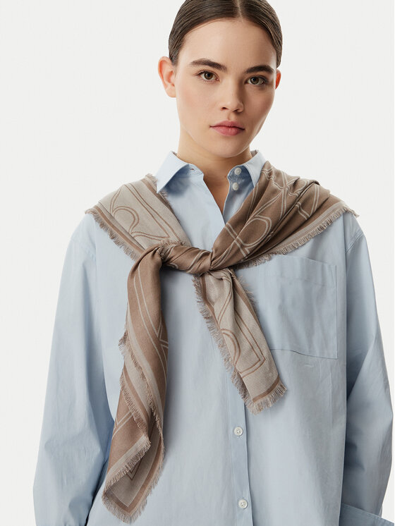 Calvin Klein Foulard Calvin Klein Emblem Aop Contrast Lw Square Sc LV04F8077G Beige