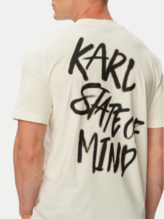Karl Lagerfeld Jeans Karl Lagerfeld Jeans Camiseta B3M17005 Crema Regular Fit
