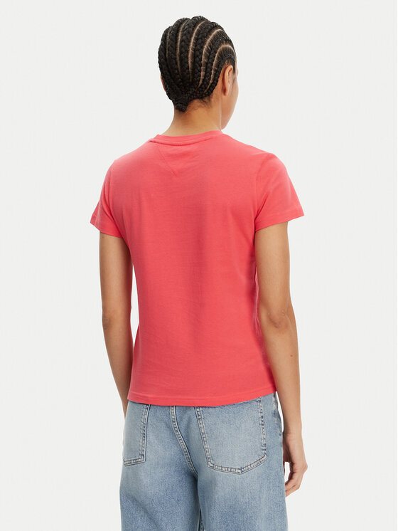 Tommy Jeans Tommy Jeans T-shirt Bubble DW0DW21338 Rosa Regular Fit