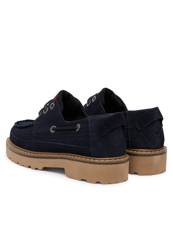 Tommy Jeans Cipele Tommy Jeans Tjw Archive '01 Low Boat Shoe EN0EN03157 Tamnoplava