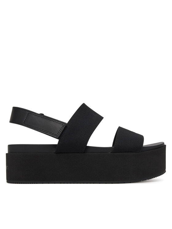 Calvin Klein Jeans Сандали Calvin Klein Jeans Flatform Sandal Sling In YW0YW01788 Черен