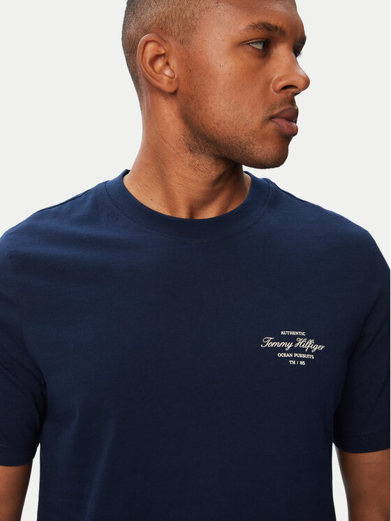 Tommy Hilfiger Tommy Hilfiger Camiseta Nautical MW0MW44258 Azul marino Regular Fit