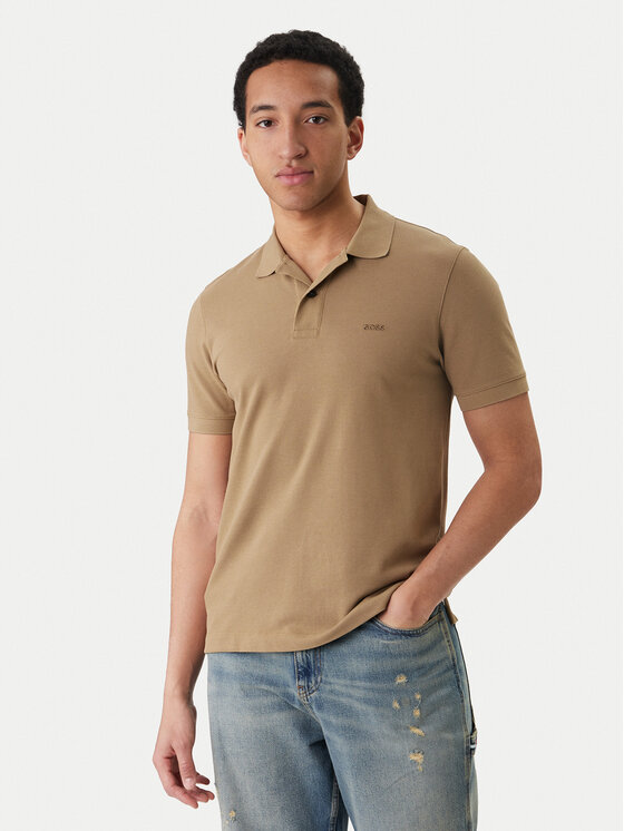 BOSS BOSS Polo Pallas 50553564 Caqui Regular Fit
