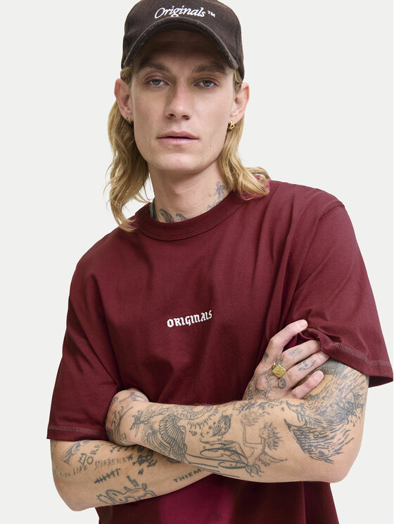 Jack & Jones Jack & Jones Camiseta Meadows Minimal 12283630 Rojo Loose Fit