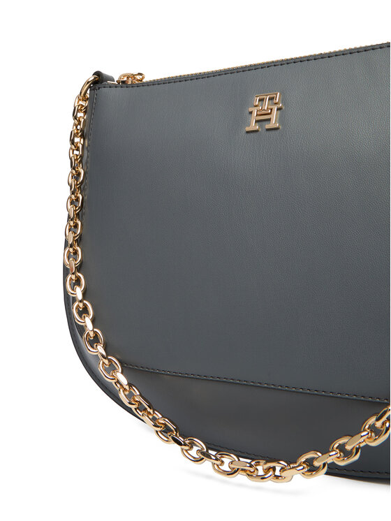 Tommy Hilfiger Τσάντα Tommy Hilfiger Th Glam Conv Med Crossover AW0AW18143 Γκρι