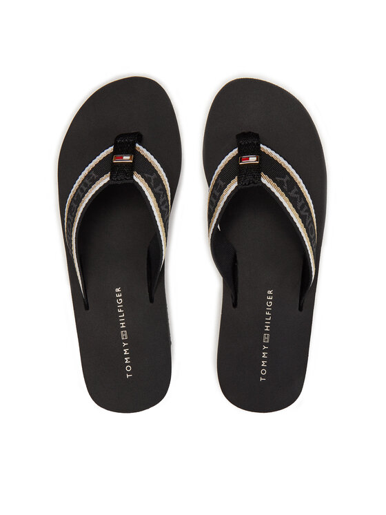 Tommy Hilfiger Japanke Tommy Hilfiger Im Platform Beach Sandal FW0FW08236 Crna