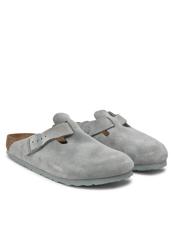 Birkenstock Iešļūcenes Birkenstock Boston zamsz 1029214 Pelēks