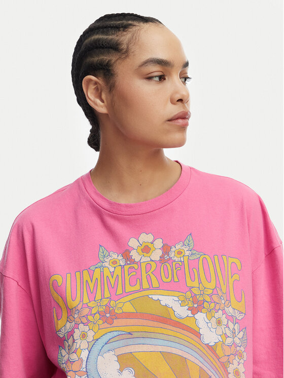 Billabong Billabong Camiseta Summer Of Love EBJZT00592 Rosa Loose Fit