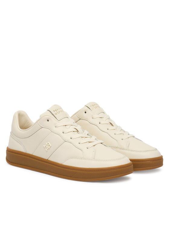 Tommy Hilfiger Snīkeri Tommy Hilfiger Th Heritage Court Sneaker Ltr FW0FW09028 Écru