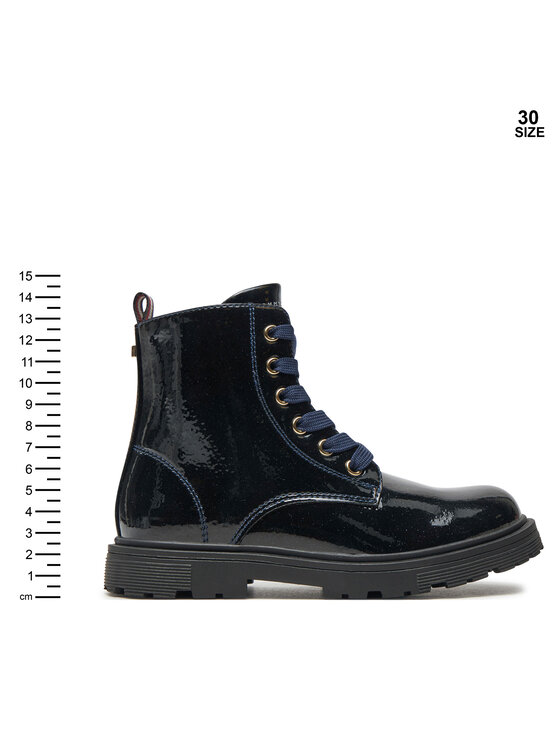 Tommy Hilfiger Zimske čizme Tommy Hilfiger Lace-Up Bootie T1A5-33564-1237 S Tamnoplava