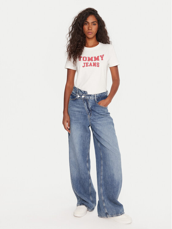 Tommy Jeans Tommy Jeans Camiseta Varsity DW0DW21966 Blanco Regular Fit