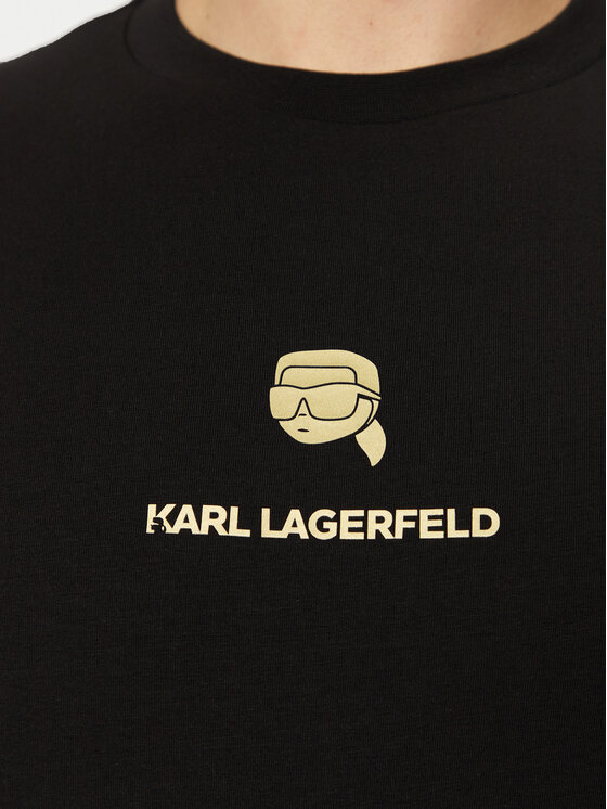 KARL LAGERFELD KARL LAGERFELD Marškinėliai 755461 551235 Juoda Regular Fit