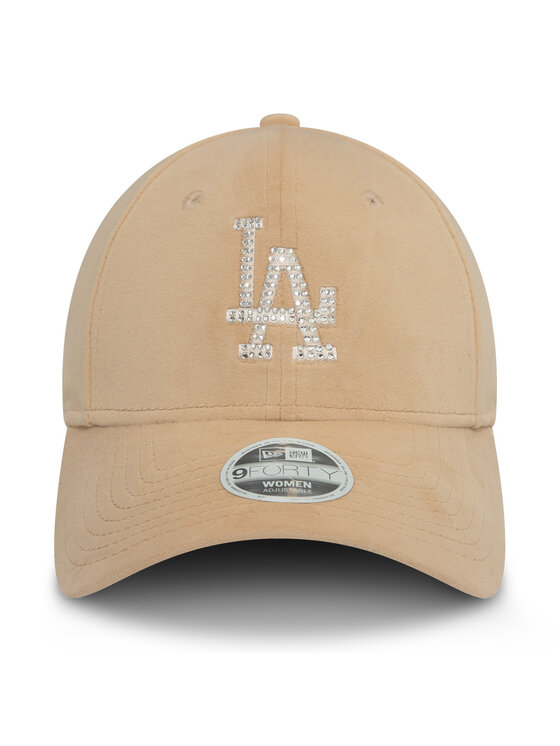 New Era Czapka z daszkiem New Era Velour Diamante LA Dodgers 9FORTY 60580871 Beżowy