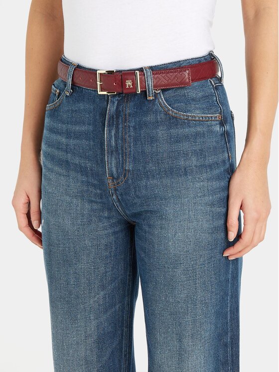 Tommy Hilfiger Curea de Damă Tommy Hilfiger Th Casual Mono 3.0 AW0AW15382 Roșu