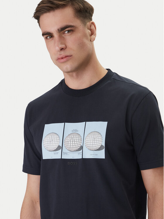 BOSS BOSS Camiseta Terrace Photo 50559353 Azul marino Relaxed Fit