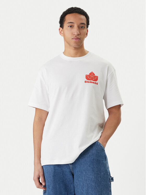 Element Element Camiseta Sporting ELYZT00569 Blanco Relaxed Fit