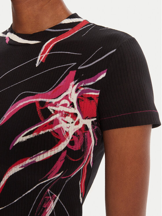 Desigual Desigual Camiseta Lala 25WWTK16 Negro Regular Fit