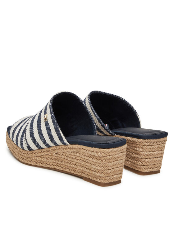 Tommy Hilfiger Espadrilles Tommy Hilfiger Nautical Stripes Espadrille Mule FW0FW08666 Színes