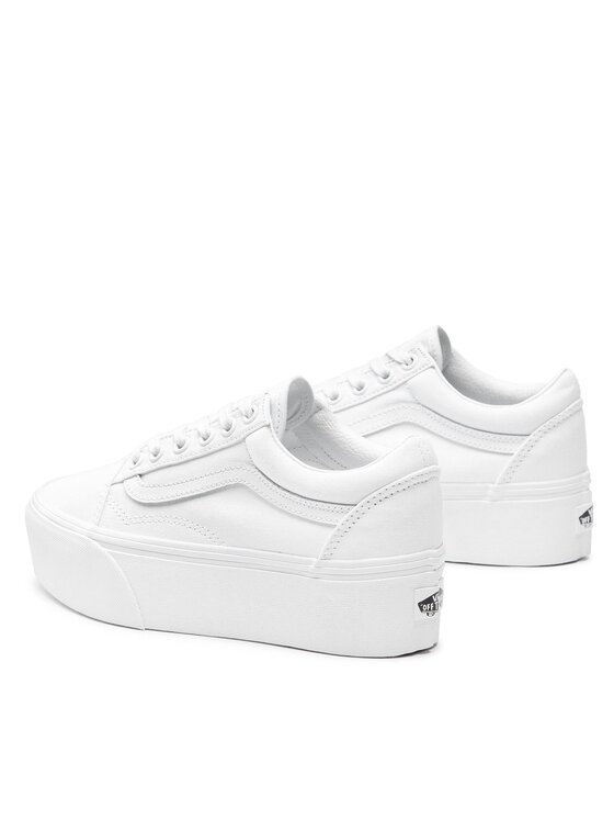 Vans Πάνινα παπούτσια Vans Old Skool Stacked VN0A7Q5MW001 Λευκό
