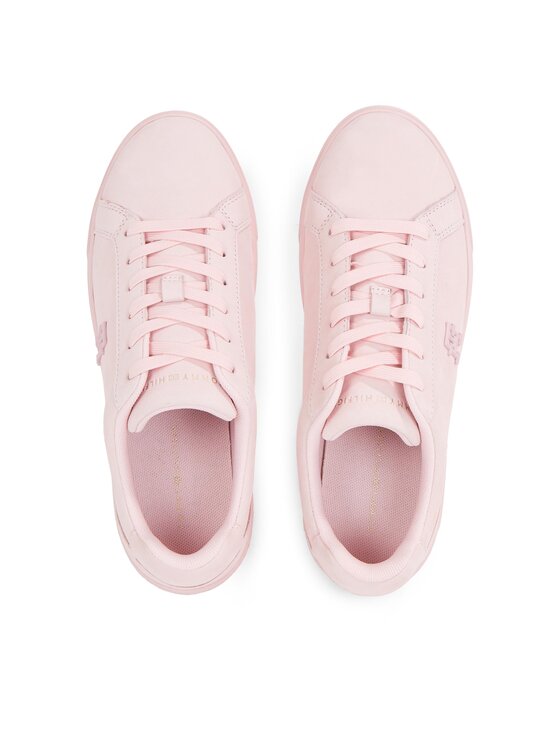 Tommy Hilfiger Zapatillas Tommy Hilfiger Platform Court Sneaker Nubuck FW0FW07912 Rosa