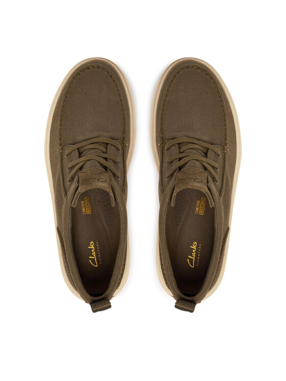 Clarks Туфлі Clarks Polden Moc 26186615 Хакі