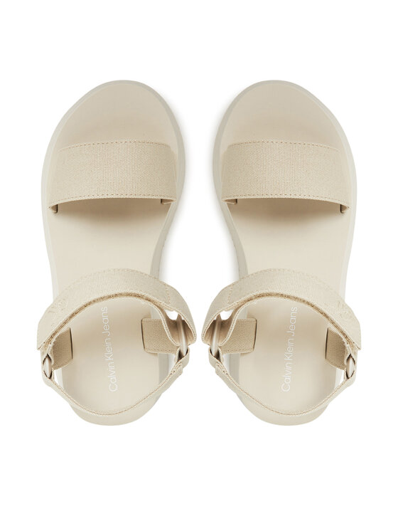 Calvin Klein Jeans Sandale Calvin Klein Jeans Sandal Velcro Webbing Mg YW0YW01693 Écru