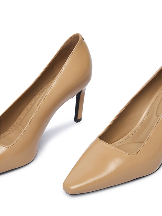 Tommy Hilfiger Γόβες Tommy Hilfiger Squared Toe High Heel Lth Pump FW0FW09510 Μπεζ