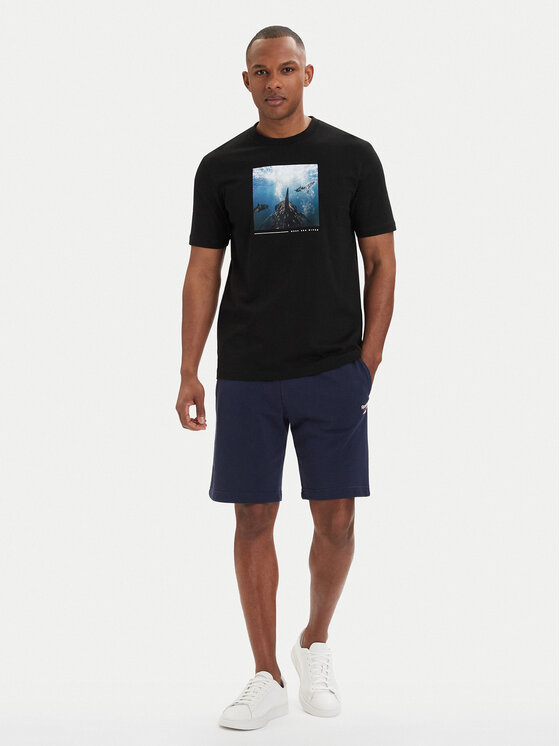 BOSS BOSS Camiseta Creature 50561861 Negro Regular Fit