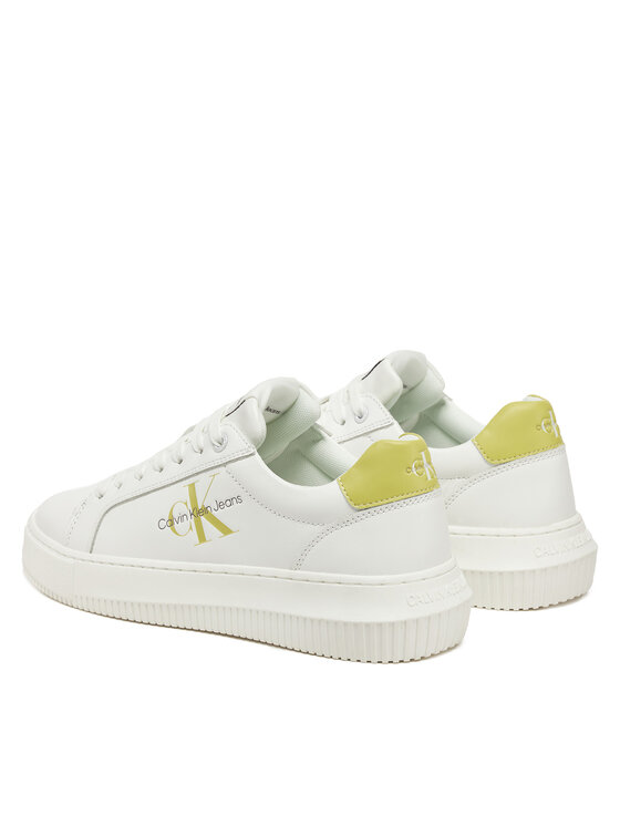 Calvin Klein Jeans Сникърси Calvin Klein Jeans Chunky Cupsole Laceup Mon Lth YW0YW00823 Бял