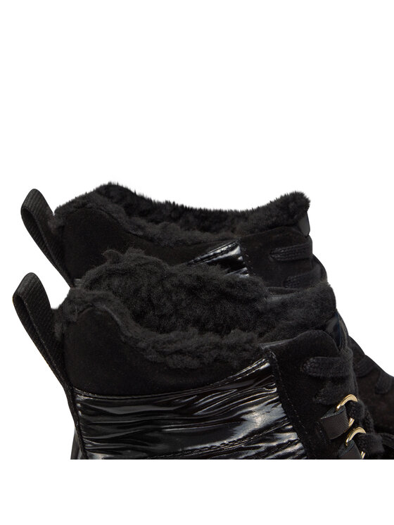 Tommy Hilfiger Puszābaki Tommy Hilfiger Patent Laceup City Snow Boot FW0FW07841 Melns
