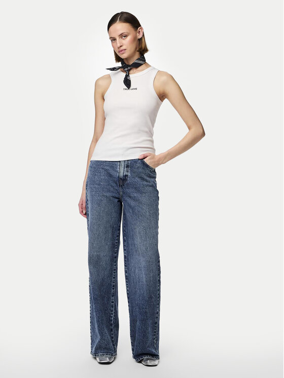Pieces Pieces Топ Mikka 17152323 Білий Regular Fit