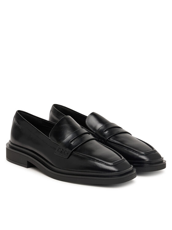 Calvin Klein Lordsy Calvin Klein Square Loafer Lth HW0HW03183 Čierna