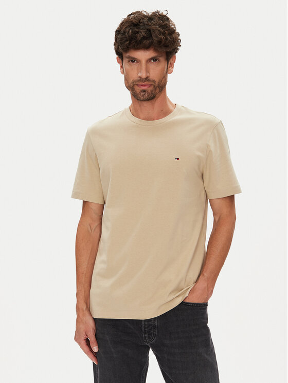 Tommy Hilfiger Tommy Hilfiger T-Shirt Ess Seasonal MW0MW39995 Μπεζ Regular Fit