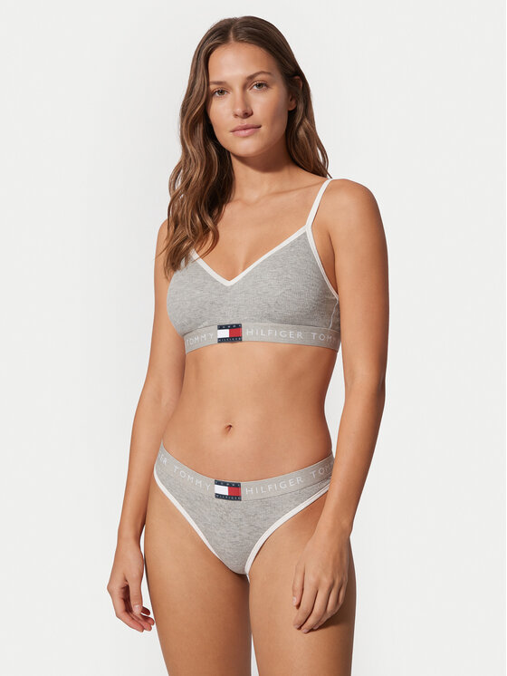 Tommy Hilfiger Tommy Hilfiger Top de sujetador UW0UW06272 Gris claro