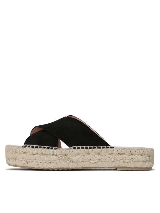 Manebi Еспадрильї Manebi Double Sole X Bands Sandals K 1.0 DX Чорний
